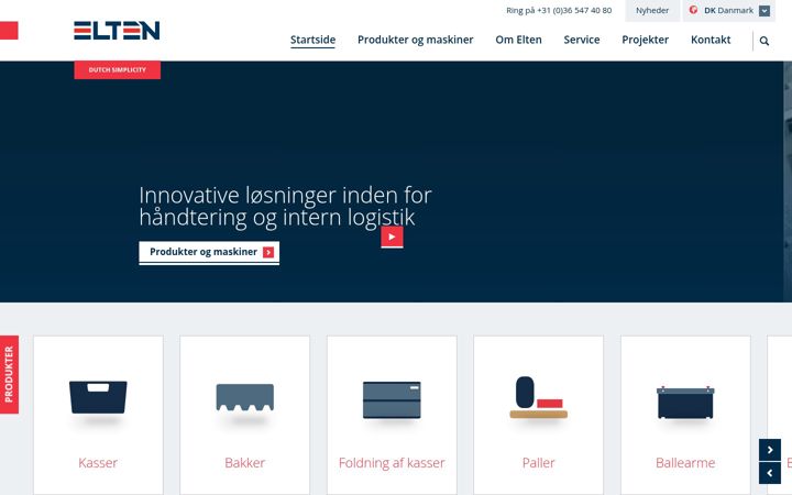 Screenshot ta' eltenlogisticsystems.dk