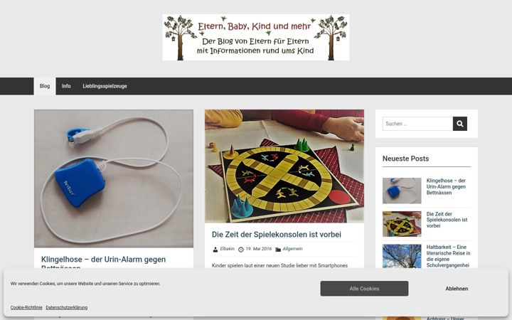 Screenshot of eltern-baby-kind.de