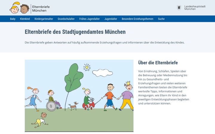 Skjámynd af elternbriefe-muenchen.de