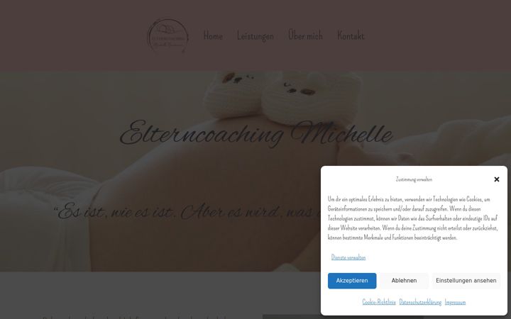 Zrzut ekranu elterncoaching-michelle.de