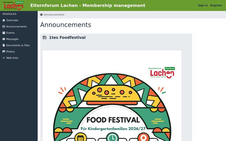 Skärmbild av elternforum-lachen.ch