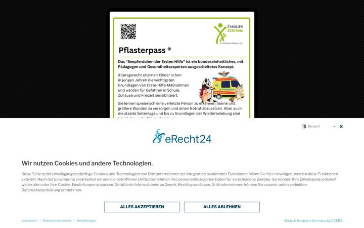 Screenshot of elternforum-marbach.de