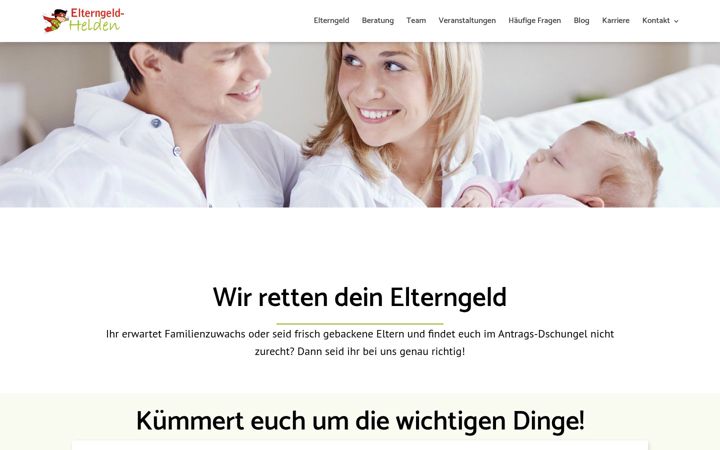 Screenshot of elterngeldhelden.de