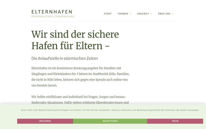 Screenshot of elternhafen.de