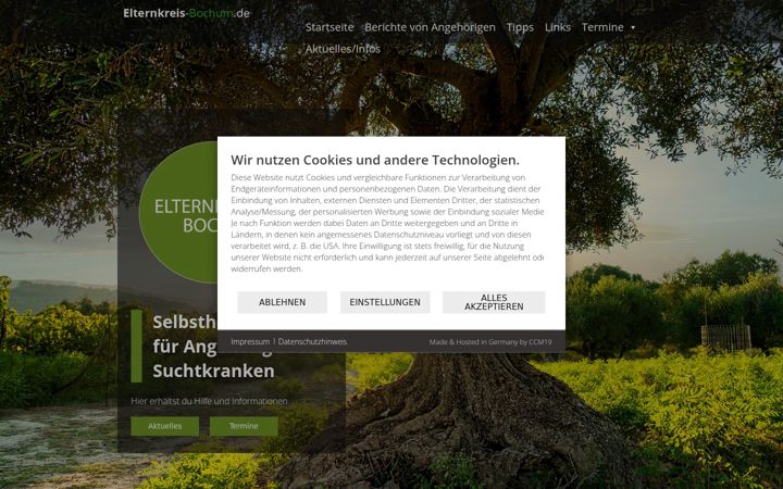 Zrzut ekranu elternkreis-bochum.de