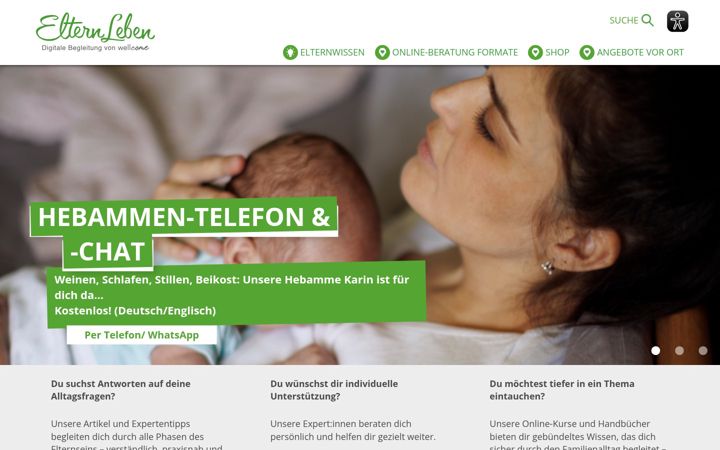 Screenshot of elternleben.de