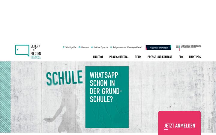Screenshot of elternundmedien.de