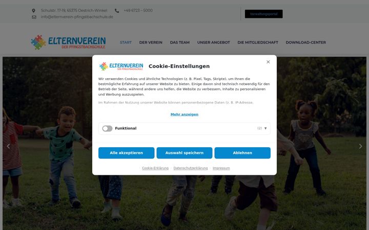 Ekrano kopija elternverein-pfingstbachschule.de