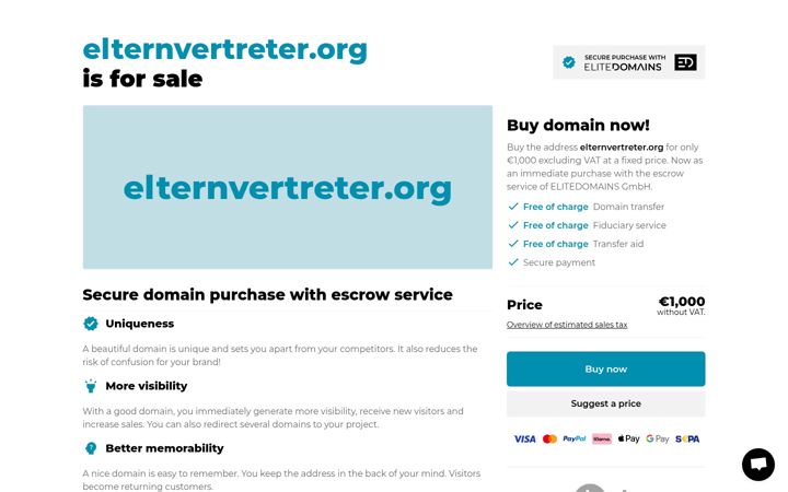 Snimka zaslona za elternvertreter.org