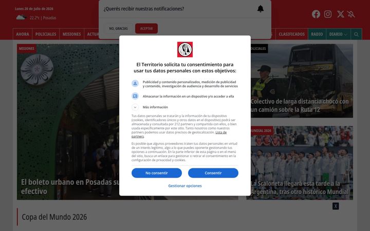 Screenshot of elterritorio.com.ar