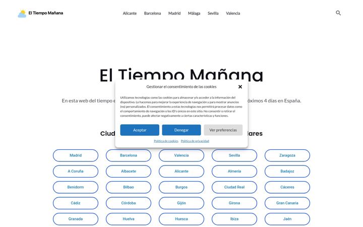 Screenshot of eltiempomanana.com