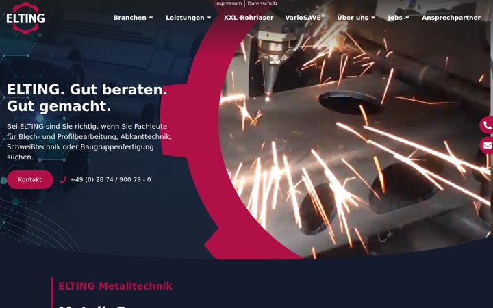 Screenshot ta' elting-metalltechnik.de