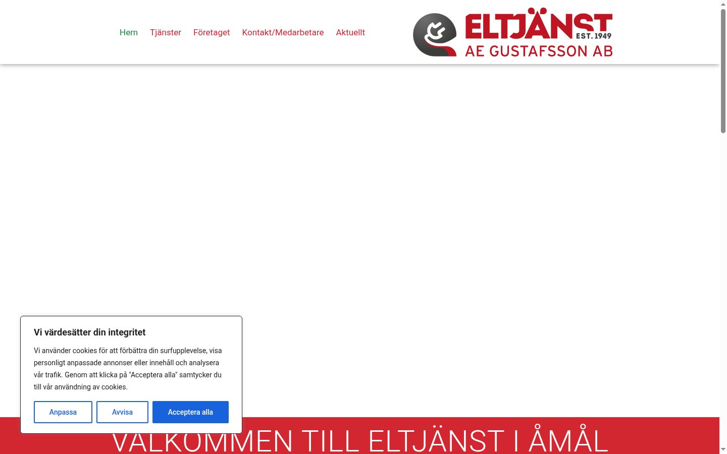 Screenshot des Einwilligungsbanners vor jeglicher Interaktion