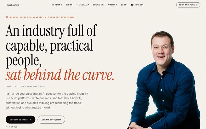Screenshot of eltonboocock.com