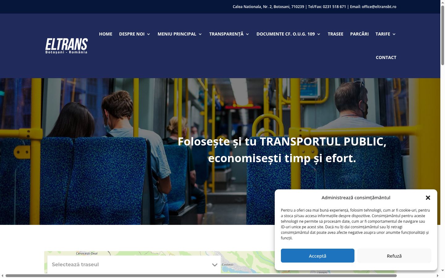 Zrzut ekranu banera zgody wyświetlanego przed jakąkolwiek interakcją