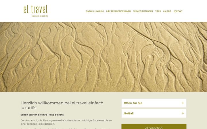Skärmbild av eltravel.ch