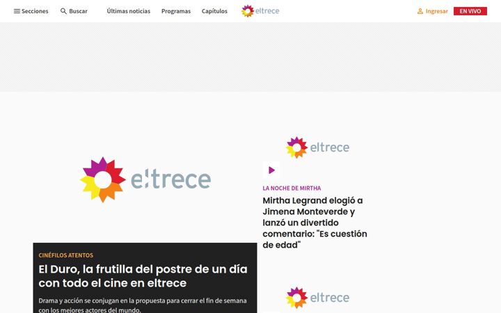 Screenshot of eltrecetv.com.ar