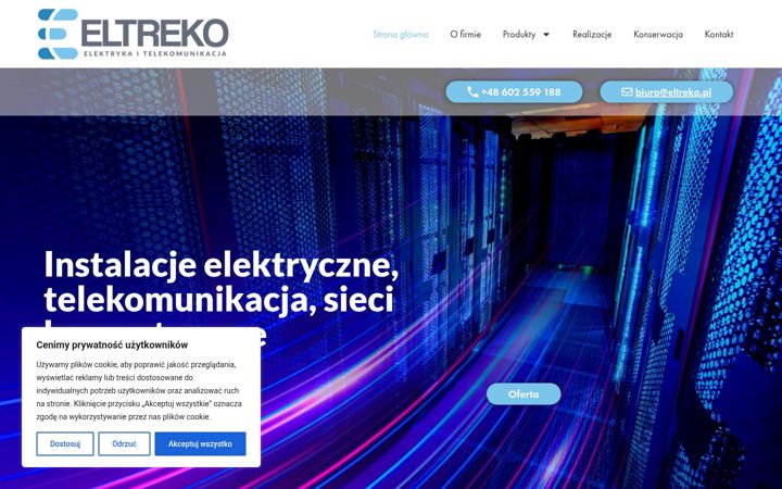 Snímek obrazovky eltreko.pl
