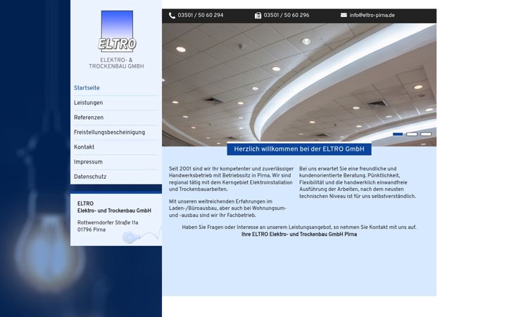 Screenshot of eltro-pirna.de