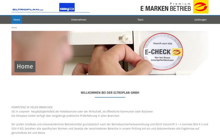 Screenshot of eltroplan-gmbh.com