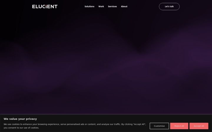 Screenshot of elucient.com