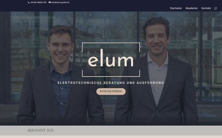 Screenshot of elum-gmbh.de