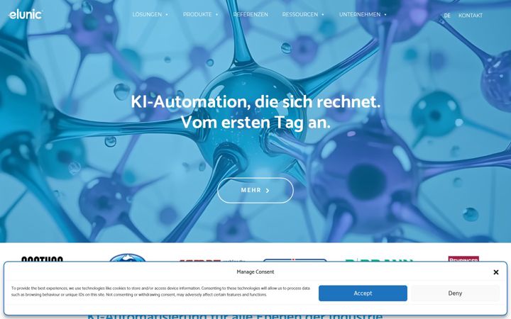 Screenshot of elunic.com