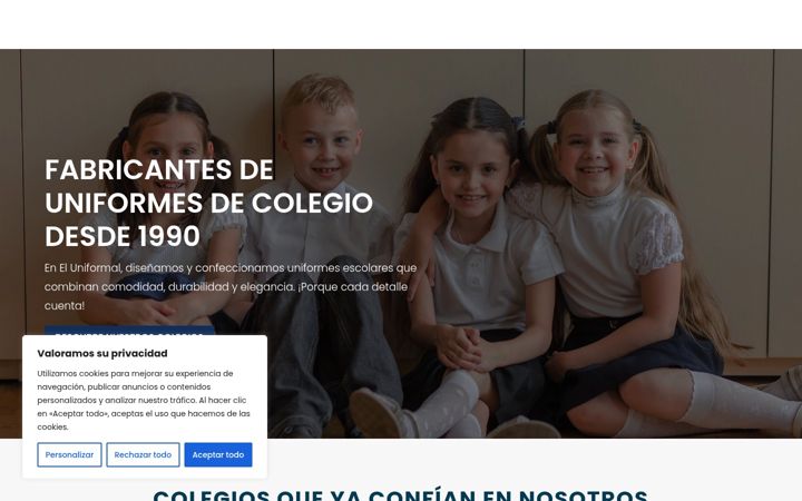 Screenshot of eluniformal.com