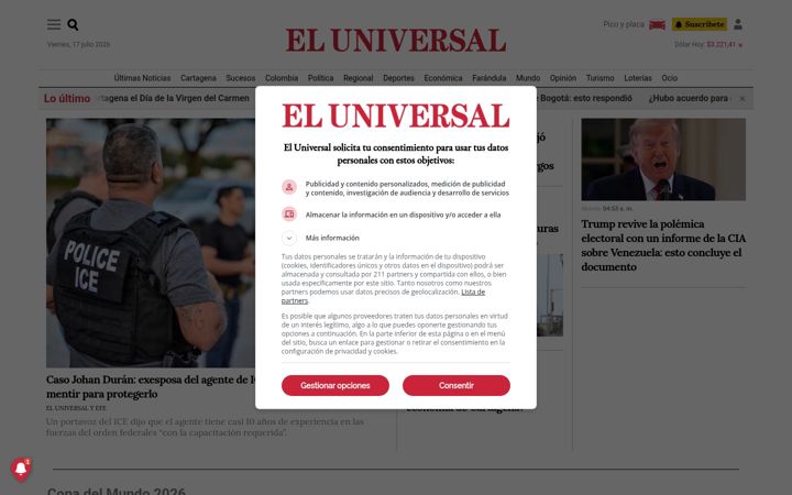 Zrzut ekranu eluniversal.com.co