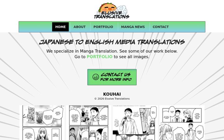 Screenshot of elusivetranslations.com