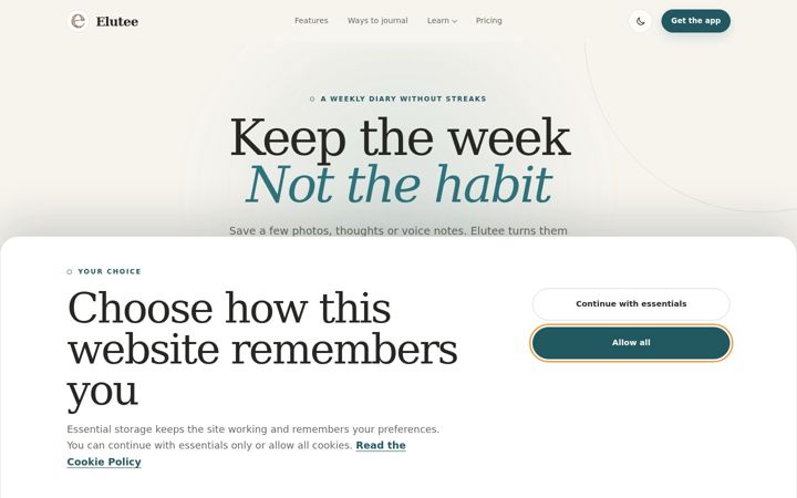 Screenshot di elutee.net