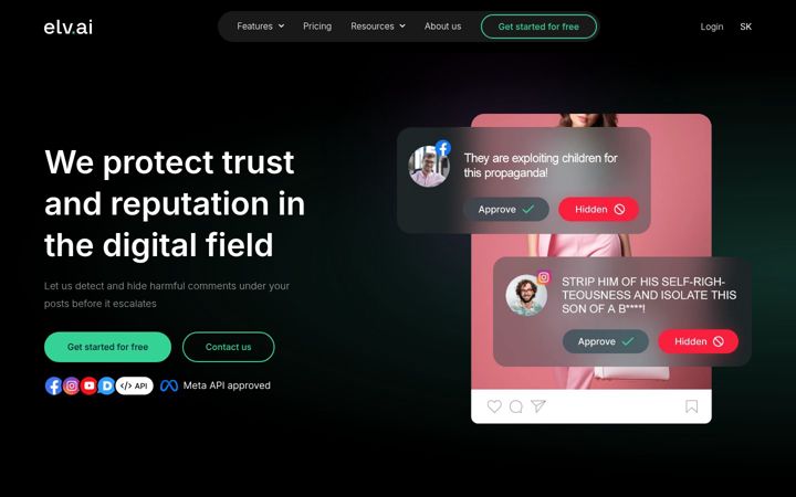 Screenshot ta' elv.ai