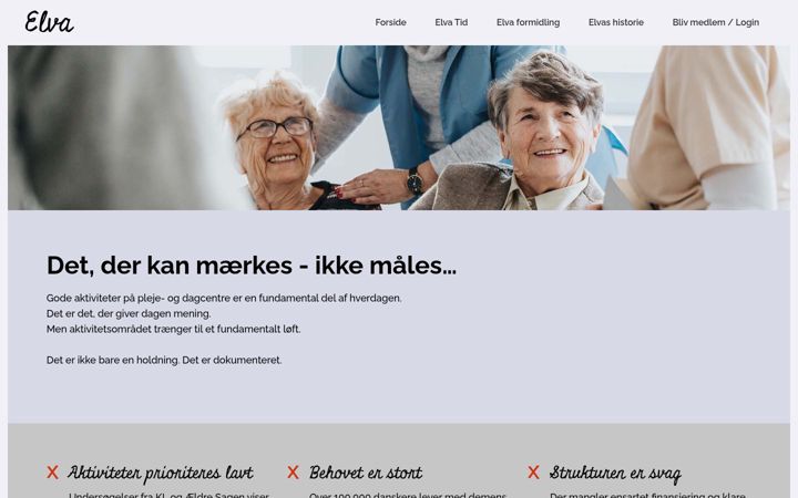 Screenshot ta' elva.dk