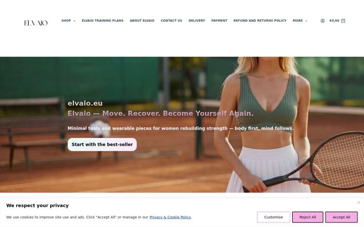 Screenshot of elvaio.eu
