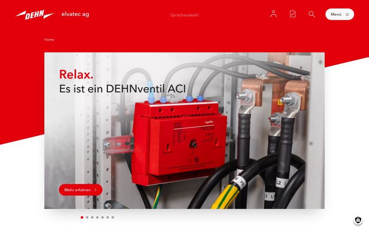 Skärmbild av elvatec.ch