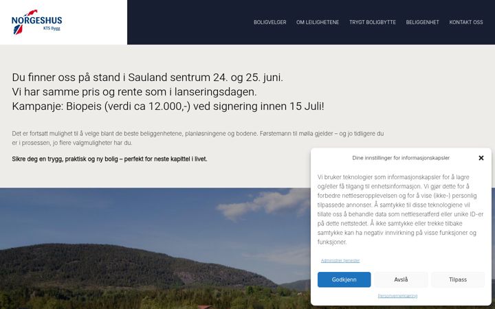 Screenshot van elvebredden-sauland.no