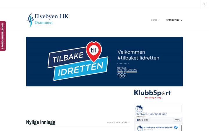 Screenshot van elvebyenhk.no