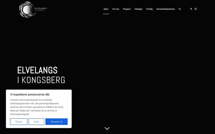 Screenshot van elvelangskongsberg.no