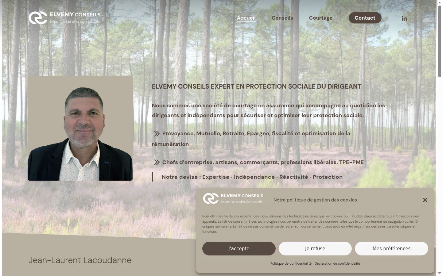 Screenshot tal-banner tal-kunsens muri qabel kwalunkwe interazzjoni