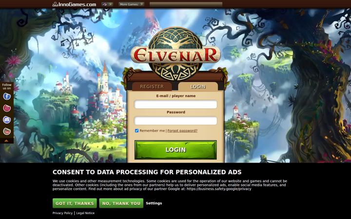 Screenshot von elvenar.com