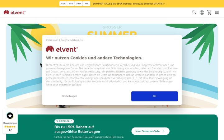 Screenshot of elvent.shop