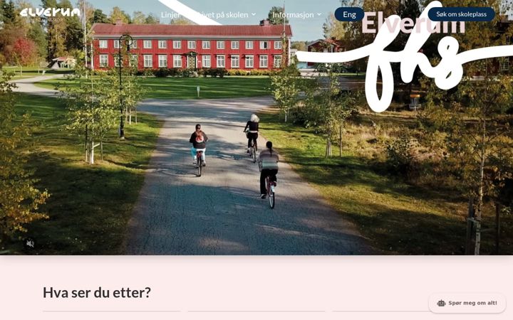 Screenshot van elverumfhs.no