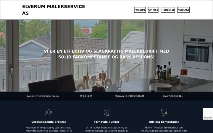 Screenshot van elverummalerservice.no