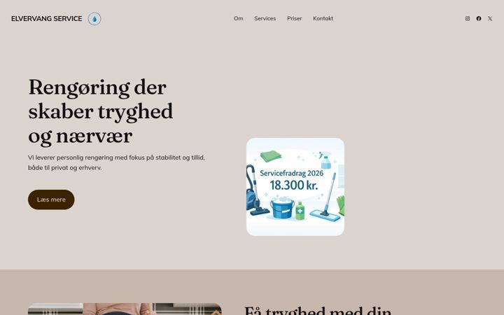 Screenshot ta' elvervang.dk