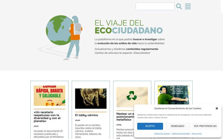 Screenshot of elviajedelecociudadano.net