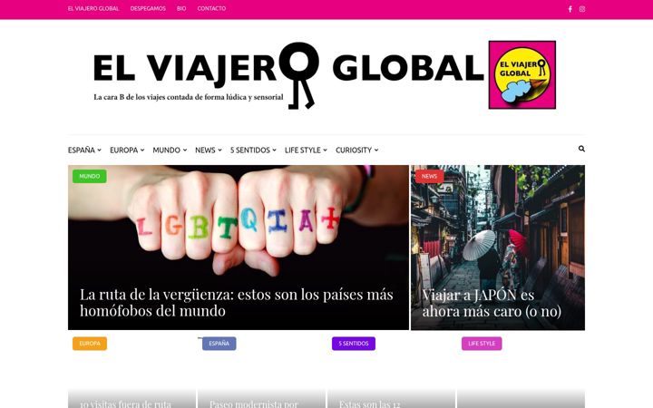 Screenshot of elviajeroglobal.com