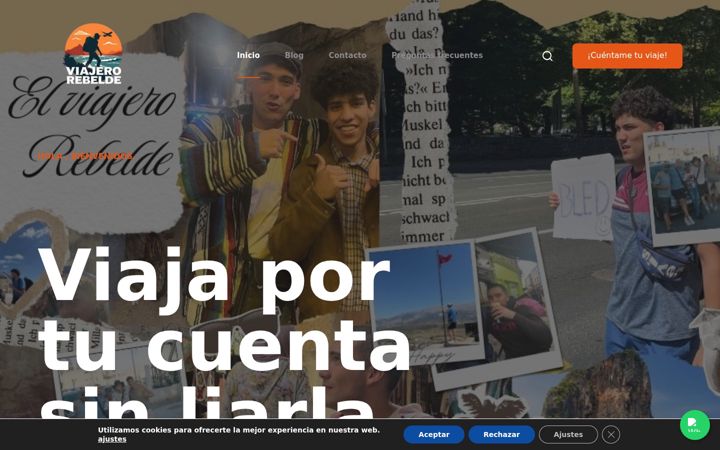 Screenshot of elviajerorebelde.com