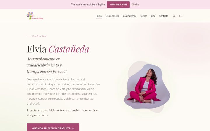 Screenshot of elviatransformateyvive.com