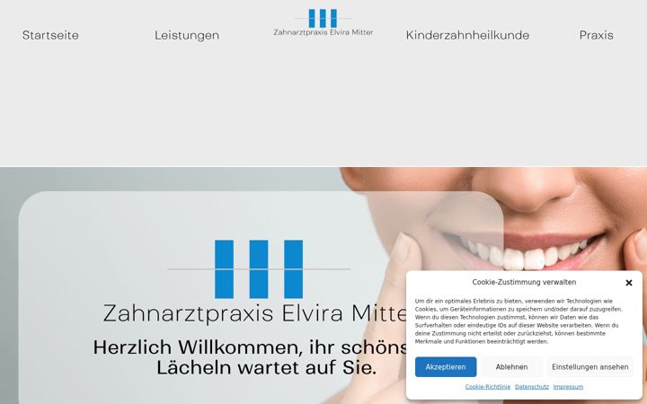 Screenshot of elvira-mitter.de
