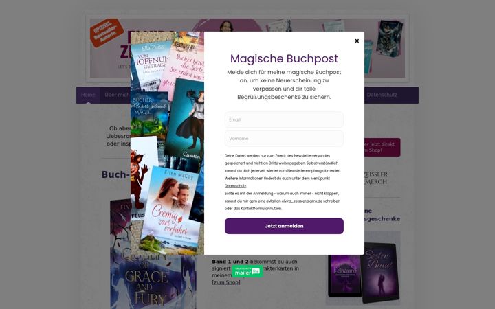 Screenshot of elvirazeissler.de